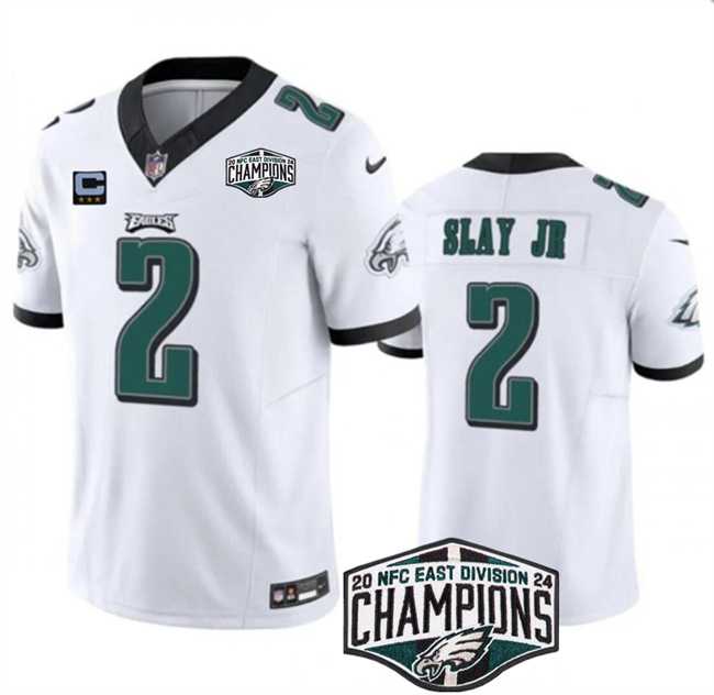 Men%27s Philadelphia Eagles #2 Darius Slay JR White 2024 NFC Est Champions With 3-Star C Patch F.U.S.E. Vapor Untouchable Limited Stitched Jersey->philadelphia eagles->NFL Jersey